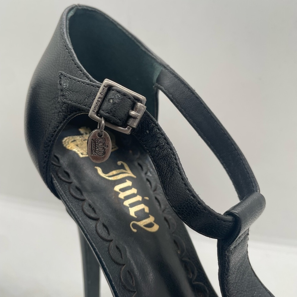 Juicy Couture Black Peep-Toe Heels - Picture 6 of 6